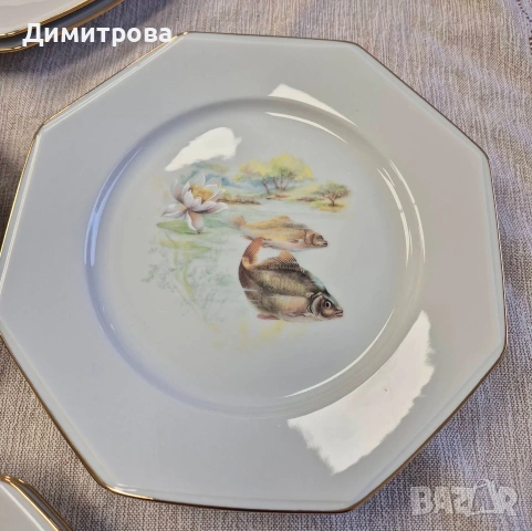 Рибен сервиз, Лимож, снимка 6 - Сервизи - 54227751