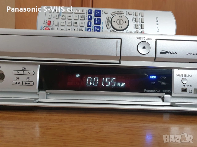 Panasonic DMR-EX95V DVD-HDD-VHS recorder, снимка 2 - Плейъри, домашно кино, прожектори - 55156803