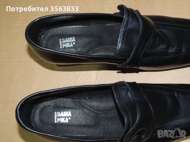 Дамски обувки  DAMA PIKA от естествена черна кожа., снимка 5 - Дамски елегантни обувки - 54182771
