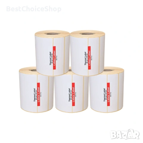  5 ролки самозалепващи термоетикети 80 x 50 мм 2500 бр., снимка 2 - Други инструменти - 54182524