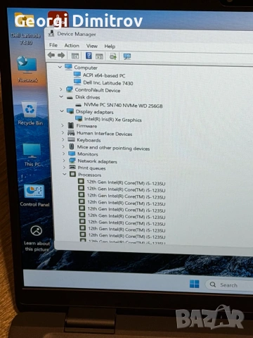 Dell Latitude 7430 i5-1235U/16RAM DDR4/256GB SSD/Iris XE Graphics/отличен, снимка 5 - Лаптопи за работа - 54982539