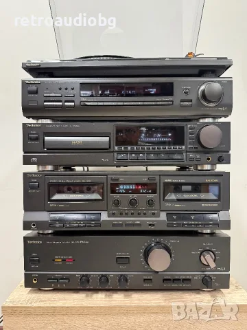 🔊Ретро аудио сет TECHNICS - усилвател, двукасетъчен дек, CD плеър, тунер + грамофон🔉, снимка 4 - Аудиосистеми - 55486880