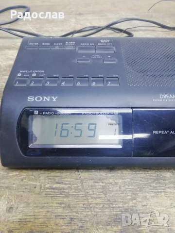 Sony радио часовник , снимка 2 - Ресийвъри, усилватели, смесителни пултове - 54980751
