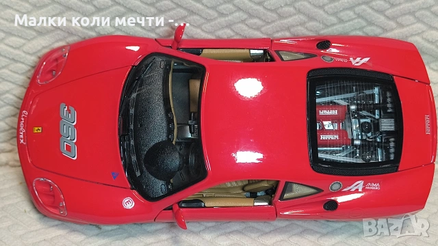 метална количка Ferrari 360 Мodena , мащаб 1:18, снимка 6 - Колекции - 54900472