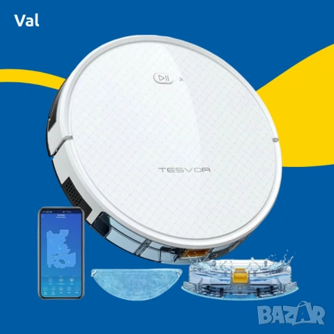 Прахосмукачка робот за сухо и мокро почистване Tesvor X500 Pro , снимка 5 - Прахосмукачки - 54544438