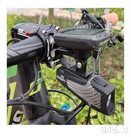 Стойка за велокомпютър Garmin, черна/червена, за кормило PH31.8mm, снимка 2 - Части за велосипеди - 54004336