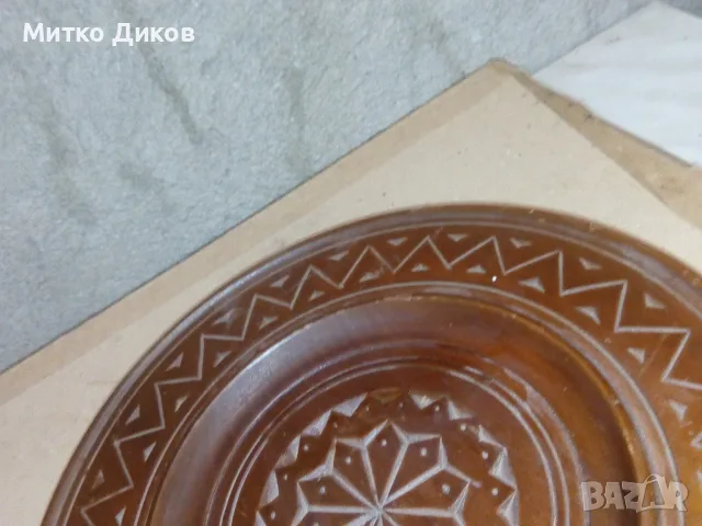 Чиния дървена за стена 10 ромба фи 235мм, снимка 3 - Декорация за дома - 55413296