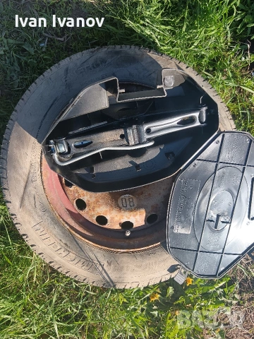 крик и резервна гума с джанта за ситроен ц2, citroen c2