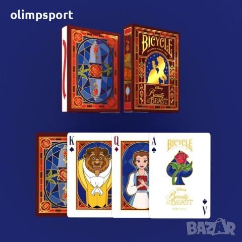 Карти за игра Bicycle Disney Beauty and the Beast , снимка 4 - Карти за игра - 54996410
