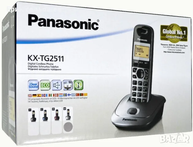 Panasonic KX-TG2511 – Безжичен DECT телефон с високоговорител