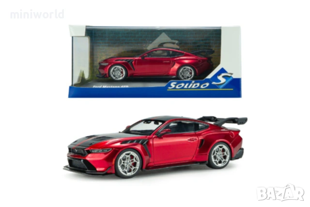 Ford Mustang GTD 2025 - мащаб 1:43 на Solido моделът е нов в PVC дисплей-кейс, снимка 11 - Колекции - 54508184