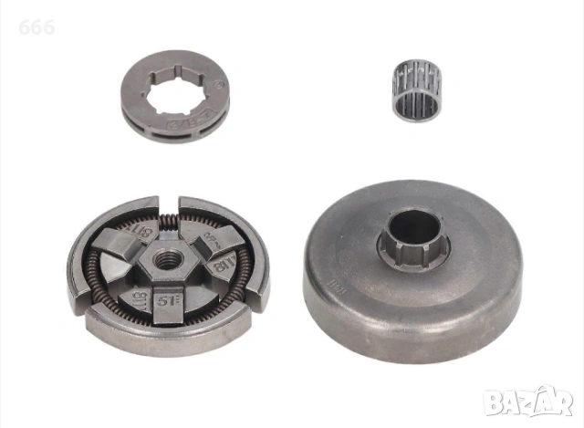 Комплект зъбно колело на съединителя 7 зъба с лагер за HUSQVARNA 55 51 50, 3/8-7, снимка 2 - Градинска техника - 54084277