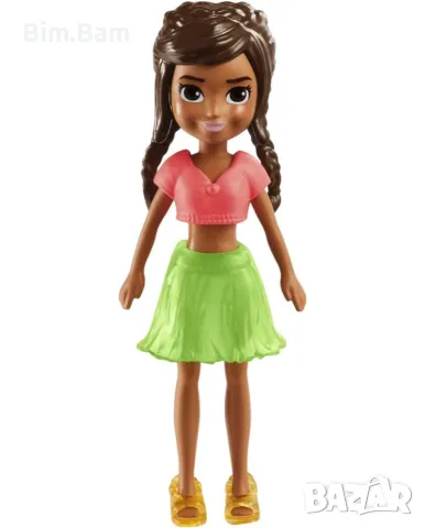 Мини кукла с дрехи за преобличане Polly Pocket с аксесоари / Mattel, снимка 4 - Кукли - 55380379