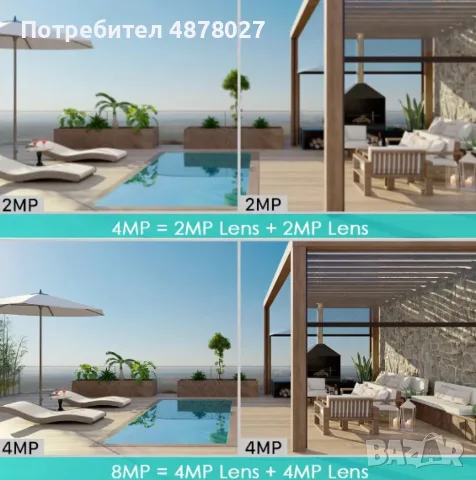 Камера за наблюдение 4K Ultra HD,8MP,датчик за движение,нощно виждане,двупосочна аудио връзка,водоус, снимка 6 - IP камери - 55310609
