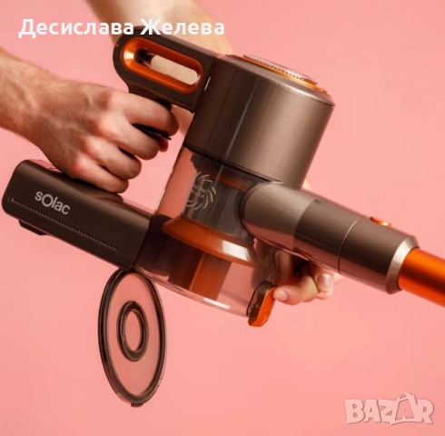 Акумулаторна прахосмукачка Solac Turbobat Digital Flex 29.6V – 200W, 19.000 Pa, 40 мин автономия, гъ, снимка 6 - Прахосмукачки - 54393365