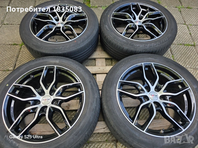 Лети джанти 18ки 5х114.3 Anzio + летни гуми 225/55/18 Bridgestone, снимка 2 - Гуми и джанти - 54420547