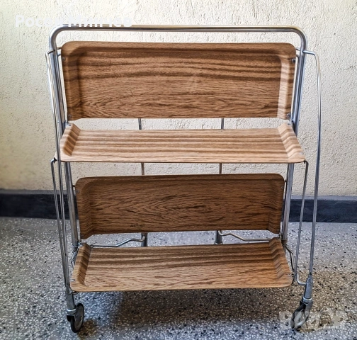 Сгъваема ретро маса за сервиране на колела , снимка 3 - Маси - 54346931