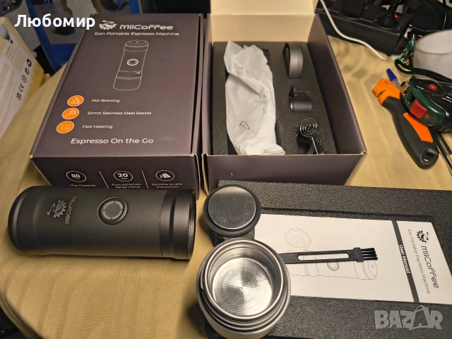 MiiCoffee Eon Преносима еспресо машина, кафемашина за пътуване със самозагряване и USB-C , снимка 3 - Кафемашини - 54243058