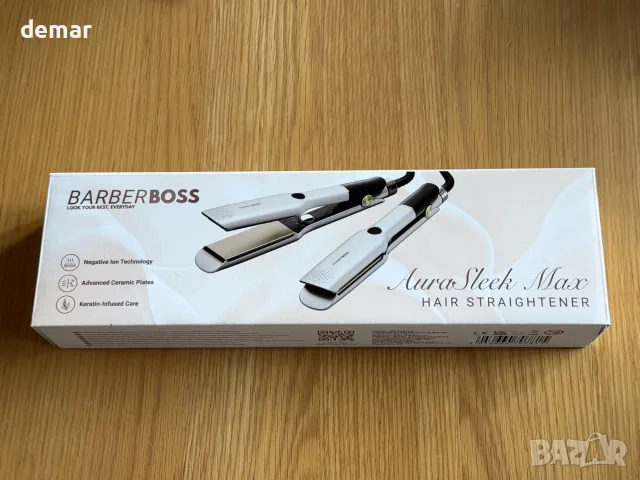 Керамична преса за коса с широки плочи за гъста коса BarberBoss, 14 степени, снимка 10 - Преси за коса - 55536907