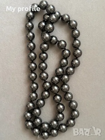 Маркова огърлица от черни перли “Майка на перлите” "Mother of pearls", снимка 5 - Колиета, медальони, синджири - 55300054