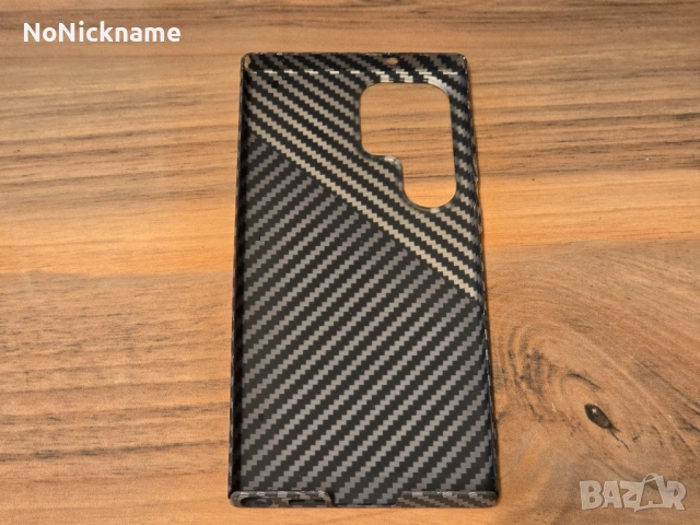 Твърд кейс имитация на карбон калъф за Samsung Galaxy S23 Ultra, снимка 2 - Калъфи, кейсове - 54834913