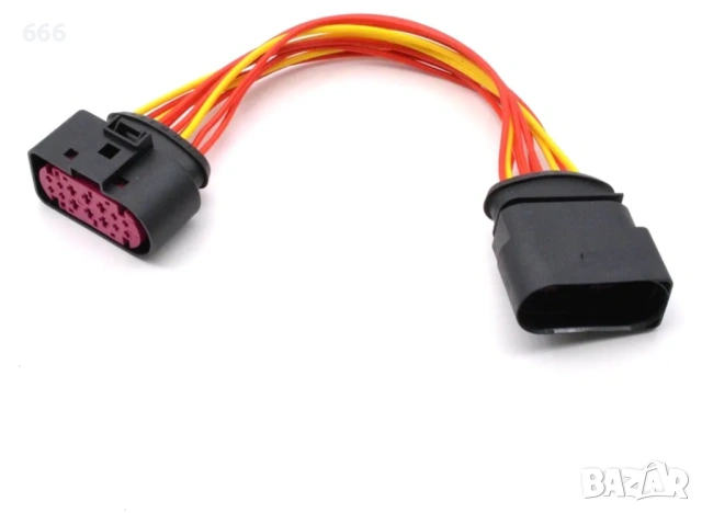 Адаптер за кабелен сноп HID ксенон фарове от 10 до 14 пина за VW, Audi, Seat, Skoda 1J0973737, снимка 2 - Аксесоари и консумативи - 54778233