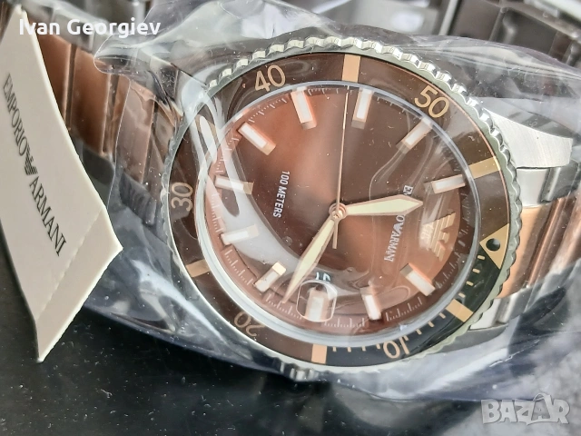 Нов часовник Emporio Armani Diver11340, снимка 10 - Мъжки - 54101387