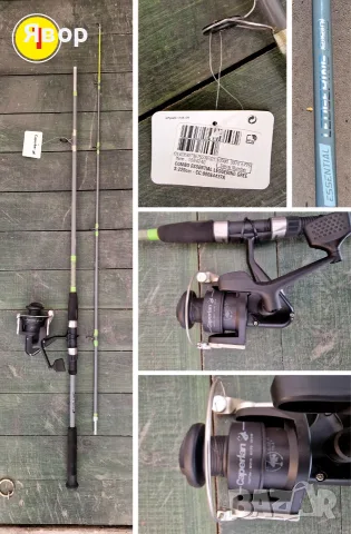 Въдица с макара за дънен риболов CAPERLAN Essential Ledgering Green Combo 220 cm