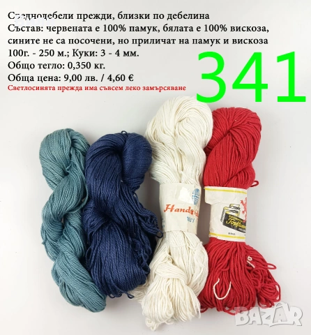 Евтини прежди в малки количества - нови и остатъци, памучни прежди , снимка 11 - Други - 52042509