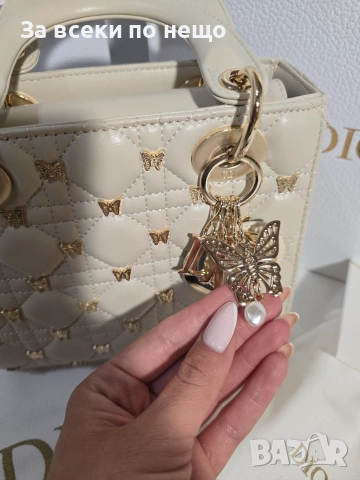 Lady Dior Butterfly Studs Дамска Чанта От Агнешка Кожа Код Brand Luxury Fashion21, снимка 5 - Чанти - 54960731