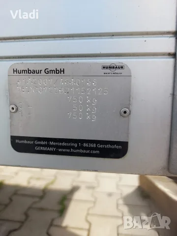 Продавам оригинално немско туристическо ремарке Humbaur,, снимка 14 - Ремаркета - 55494945