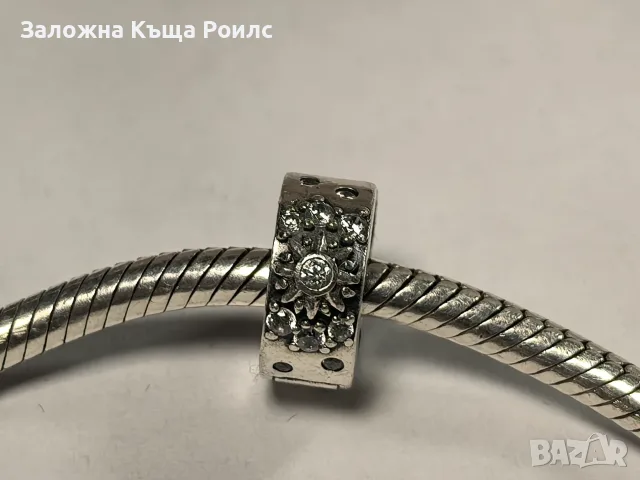 Оригинална сребърна гривна Pandora, снимка 5 - Гривни - 55496025