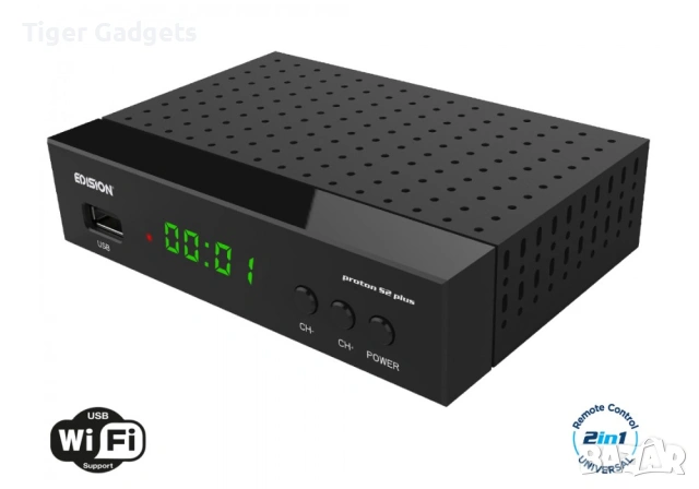 Сателитен приемник EDISION Proton S2 PLUS Full HD DVB-S2, снимка 2 - Приемници и антени - 53983231