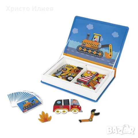 Магнитна книга Превозни средства Janod, снимка 3 - Игри и пъзели - 55309579