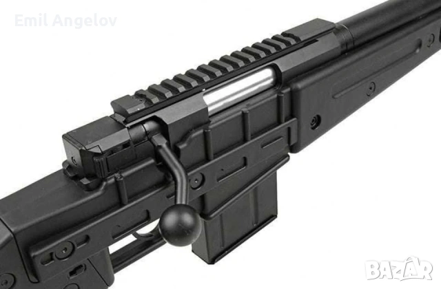 Продава се Airsoft реплика снайпер Swiss Arms SAS 08 Spring - Black - Cybergun/Well, снимка 6 - Бойно оръжие - 54500498