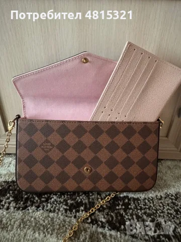 Louis Vuitton Felicie Pochette Flower Printed Studded Damier Limited edition., снимка 2 - Чанти - 55444843