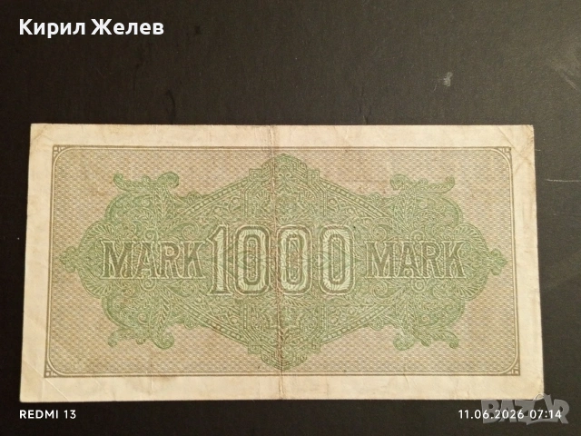 Две райхбанкноти 1 000 марки 1910г. / 1 000 марки 1922г. Германия редки за КОЛЕКЦИЯ 14595, снимка 12 - Нумизматика и бонистика - 54861194