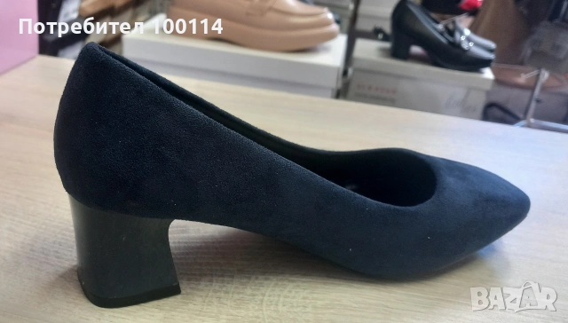 Тъмносини дамски велурени обувки, снимка 2 - Маратонки - 54592568