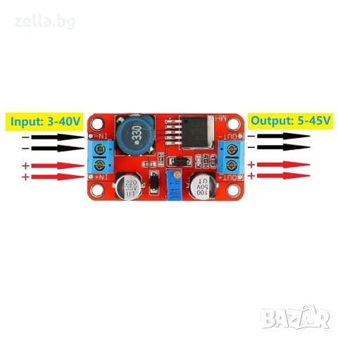 DC-DC Boost конвертор XL6019 5A, 3V-35V към 5V-40V, регулируем за Arduino LED и соларни панели 10391, снимка 3 - Друга електроника - 54691951