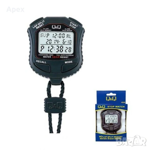 Професионален Хронометър Q&Q HS45J. Дигитални Хронометри за Спортисти и Треньори. Таймер Hronometar, снимка 3 - Спортна екипировка - 54010755