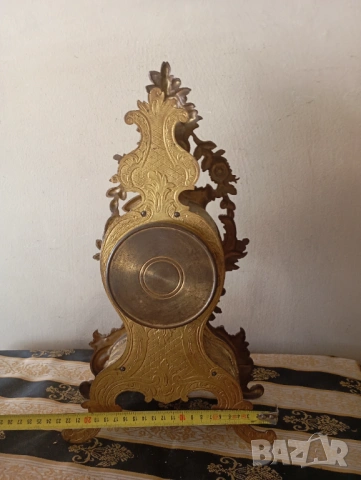 Комплект часовник със свещници рококо, снимка 10 - Антикварни и старинни предмети - 54212657