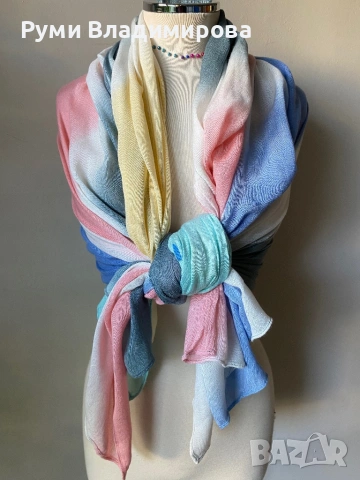 Много голям квадратен шал Moods of Norway