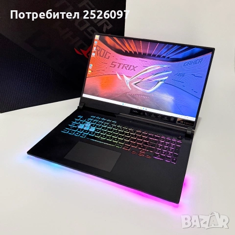 ASUS ROG Strix G17/144Hz/Ryzen 7 4800H/RTX 3050 Ti/16GB RAM/RGB/512GB, снимка 2 - Лаптопи за игри - 55243192
