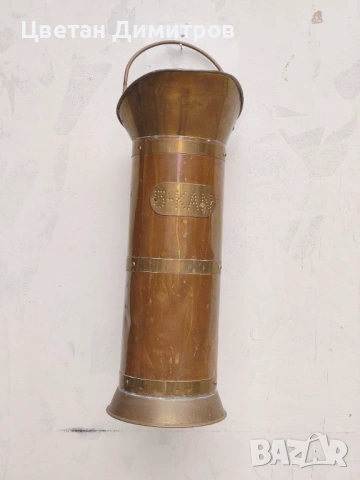 АНТИКВАРНА медна/ месингова кофа за въглища, 19 ВЕК Нидерландия, снимка 2 - Антикварни и старинни предмети - 54188713