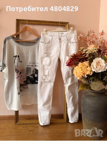 ZARA, H&M, ONLY Нови дамски дънки и тениски, снимка 7 - Дънки - 54539930