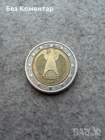 2 ЕВРО - Германия 2014 г. (с дефект)
