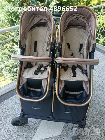 Количка Chipolino Duo Smart 3в1, Столчета за кола, Столчета за хранене Milk Shake, Обиколници Cotton, снимка 2 - Стоки за близнаци - 55408995