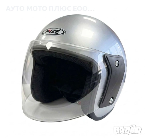 Каска за мотор с прозрачен визьор - Сив гланц., снимка 2 - Аксесоари и консумативи - 54220943