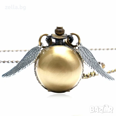 Джобен часовник Harry Potter Golden Snitch Quidditch с верижка – Неръждаема стомана 10168, снимка 5 - Мъжки - 54659694