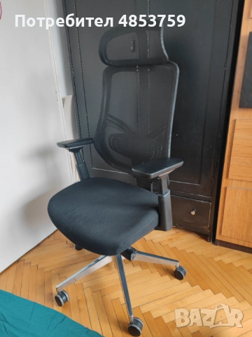 Ергономичен офис стол ChairPro 1000 HL - черен, снимка 5 - Столове - 54883826